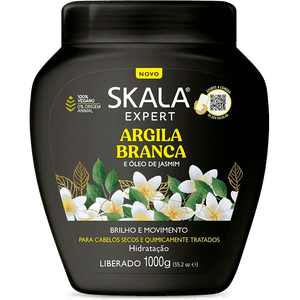 CREME DE TRATAMENTO SKALA POTE 1KG ARGILA BRANCA